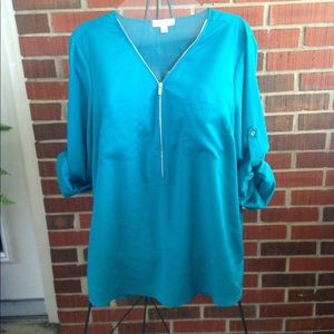 Calvin Klein zip front top